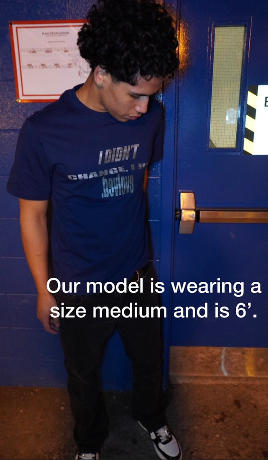 navy blue camo tee (PRE-MADE)